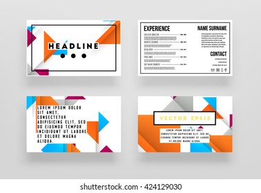 Geometric Vector Background. Triangles Pattern Background for Business Presentations, Application Cover and Web Site Design