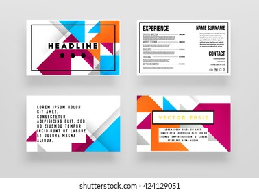 Geometric Vector Background. Triangles Pattern Background for Business Presentations, Application Cover and Web Site Design