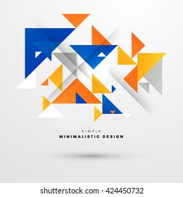 Geometric Vector Background. Triangles Pattern. Abstract Flat Style Ornament