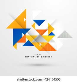 Plano de fundo do vetor geométrico. Padrão dos triângulos