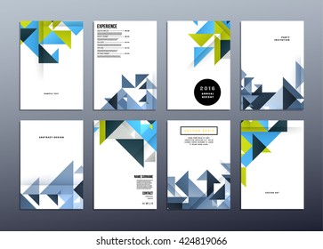 Geometric Vector Background. Triangles Pattern Design for Business Presentations, Application Cover and Web Site Design