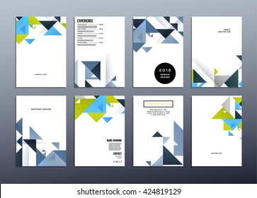 Geometric Vector Background. Triangles Pattern Design for Business Presentations, Application Cover and Web Site Design