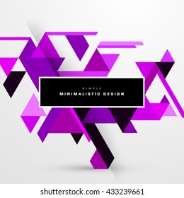 Geometric Vector Background. Triangles Pattern Background for Business Presentations, Application Cover and Web Site Design.