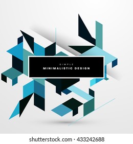 Geometric Vector Background. Triangles Pattern Background for Business Presentations, Application Cover and Web Site Design.