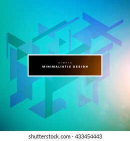 Geometric Vector Background. Triangles Pattern for Business Presentations, Application Cover and Web Site Design.