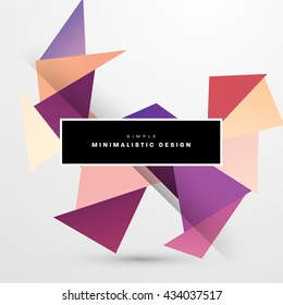 Geometric Vector Background. Triangles Pattern Background for Business Presentations, Application Cover and Web Site Design.