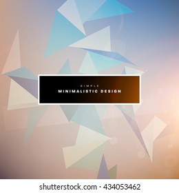 Geometric Vector Background. Triangles Pattern for Business Presentations, Application Cover and Web Site Design.