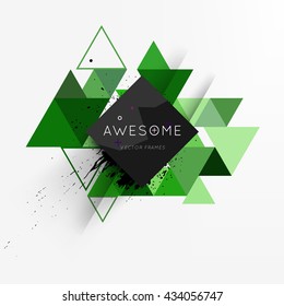 Geometric Vector Background. Triangles Pattern for Business Presentations, Application Cover and Web Site Design.
