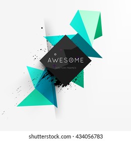 Geometric Vector Background. Triangles Pattern for Business Presentations, Application Cover and Web Site Design.