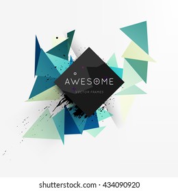 Geometric Vector Background. Triangles Pattern Background for Business Presentations, Application Cover and Web Site Design