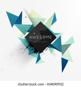 Geometric Vector Background. Triangles Pattern Background for Business Presentations, Application Cover and Web Site Design
