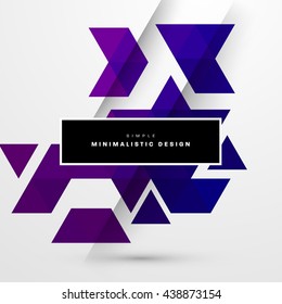 Geometric Vector Background. Triangles Pattern for Business Presentations, Application Cover and Web Site Design.