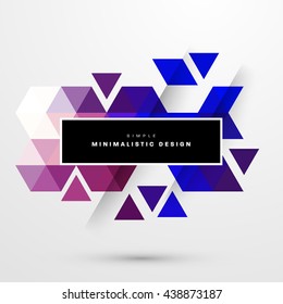 Geometric Vector Background. Triangles Pattern for Business Presentations, Application Cover and Web Site Design.