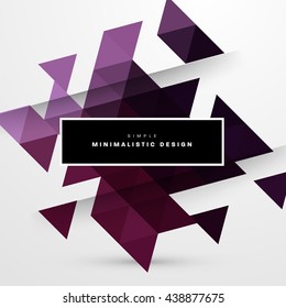 Geometric Vector Background. Triangles Pattern for Business Presentations, Application Cover and Web Site Design