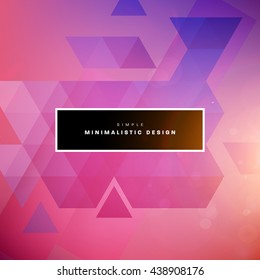 Geometric Vector Background. Triangles Pattern for Business Presentations, Application Cover and Web Site Design.