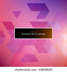 Geometric Vector Background. Triangles Pattern for Business Presentations, Application Cover and Web Site Design.