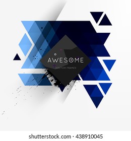 Geometric Vector Background. Triangles Pattern for Business Presentations, Application Cover and Web Site Design.