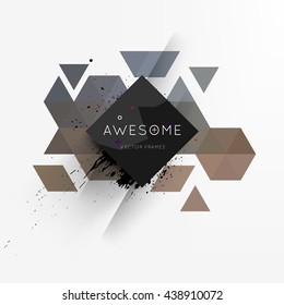 Geometric Vector Background. Triangles Pattern for Business Presentations, Application Cover and Web Site Design.
