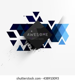 Geometric Vector Background. Triangles Pattern for Business Presentations, Application Cover and Web Site Design.