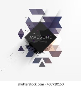 Geometric Vector Background. Triangles Pattern for Business Presentations, Application Cover and Web Site Design.