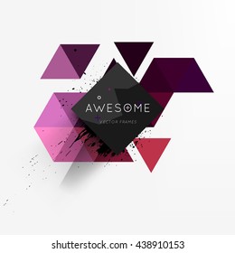 Geometric Vector Background. Triangles Pattern for Business Presentations, Application Cover and Web Site Design.
