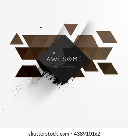 Geometric Vector Background. Triangles Pattern for Business Presentations, Application Cover and Web Site Design.