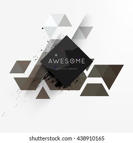 Geometric Vector Background. Triangles Pattern for Business Presentations, Application Cover and Web Site Design.