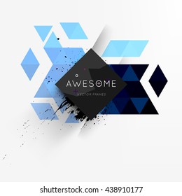 Geometric Vector Background. Triangles Pattern for Business Presentations, Application Cover and Web Site Design.