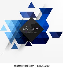 Geometric Vector Background. Triangles Pattern for Business Presentations, Application Cover and Web Site Design.