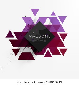 Geometric Vector Background. Triangles Pattern for Business Presentations, Application Cover and Web Site Design.