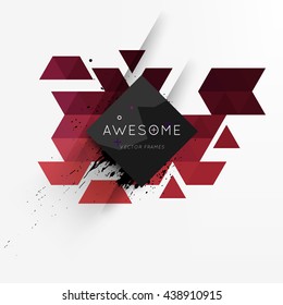 Geometric Vector Background. Triangles Pattern for Business Presentations, Application Cover and Web Site Design.