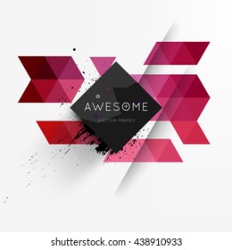 Geometric Vector Background. Triangles Pattern for Business Presentations, Application Cover and Web Site Design.