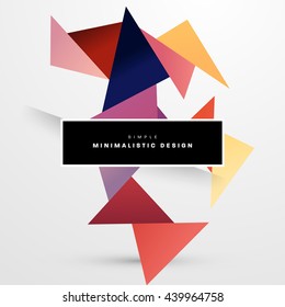 Geometric Vector Background. Triangles Pattern for Business Presentations, Application Cover and Web Site Design