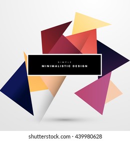 Geometric Vector Background. Triangles Pattern for Business Presentations, Application Cover and Web Site Design.