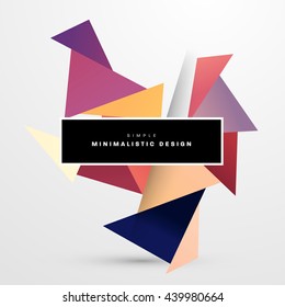 Geometric Vector Background. Triangles Pattern for Business Presentations, Application Cover and Web Site Design.
