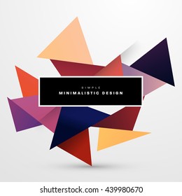 Geometric Vector Background. Triangles Pattern for Business Presentations, Application Cover and Web Site Design.