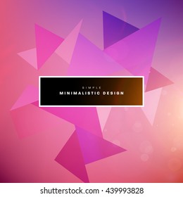 Geometric Vector Background. Triangles Pattern for Business Presentations, Application Cover and Web Site Design