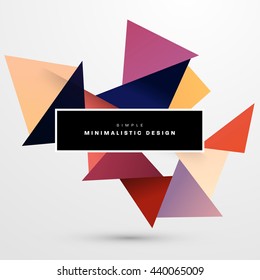 Geometric Vector Background. Triangles Pattern for Business Presentations, Application Cover and Web Site Design