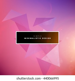 Geometric Vector Background. Triangles Pattern for Business Presentations, Application Cover and Web Site Design