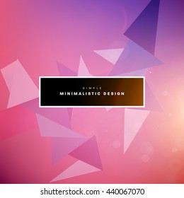 Geometric Vector Background. Triangles Pattern for Business Presentations, Application Cover and Web Site Design