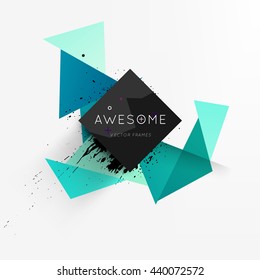 Geometric Vector Background. Triangles Pattern for Business Presentations, Application Cover and Web Site Design