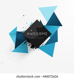 Geometric Vector Background. Triangles Pattern for Business Presentations, Application Cover and Web Site Design