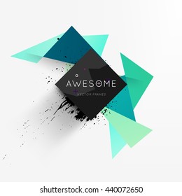 Geometric Vector Background. Triangles Pattern for Business Presentations, Application Cover and Web Site Design
