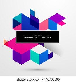 Geometric Vector Background. Triangles Pattern for Business Presentations, Application Cover and Web Site Design
