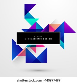Geometric Vector Background. Triangles Pattern for Business Presentations, Application Cover and Web Site Design
