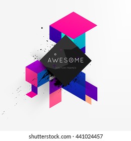 Geometric Vector Background. Triangles Pattern for Business Presentations, Application Cover and Web Site Design