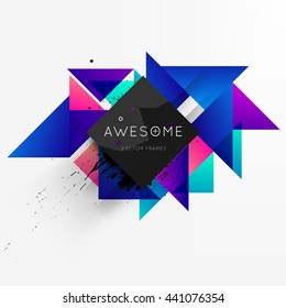 Geometric Vector Background. Triangles Pattern for Business Presentations, Application Cover and Web Site Design