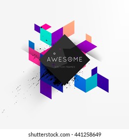Geometric Vector Background. Triangles Pattern for Business Presentations, Application Cover and Web Site Design