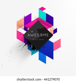 Geometric Vector Background. Triangles Pattern for Business Presentations, Application Cover and Web Site Design