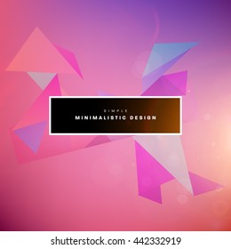 Geometric Vector Background. Triangles Pattern for Business Presentations, Application Cover and Web Site Design